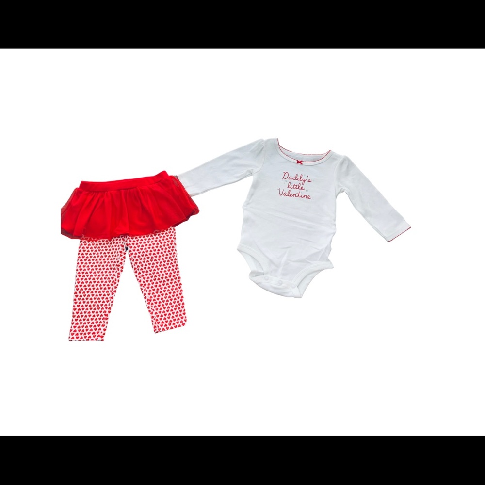2-Piece Valentine's Day Bodysuit & Tutu Pant Set